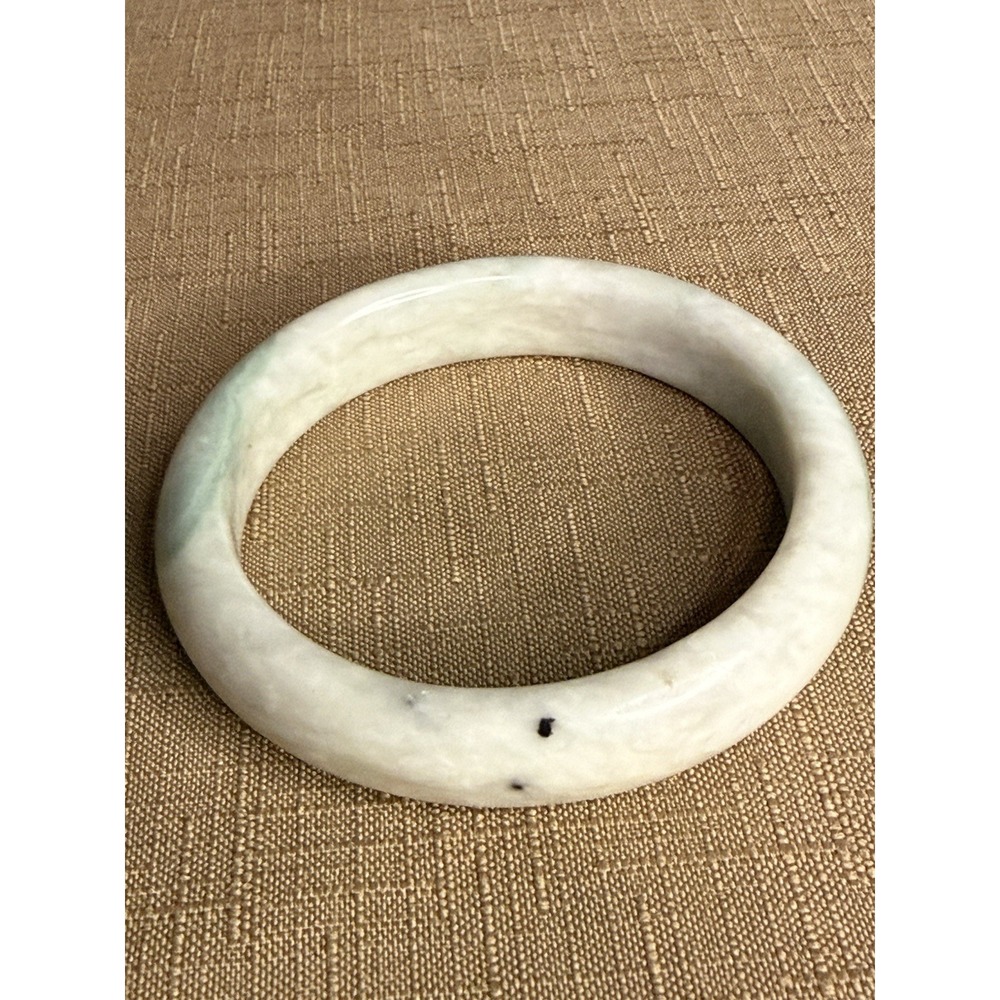Light Green White Jade Bangle Bracelet Must See